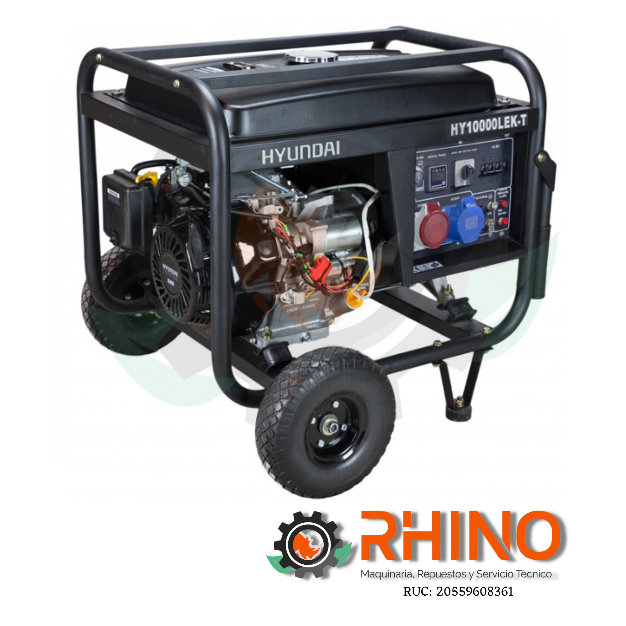 GENERADOR 8KVA HYUNDAI HY10000LEK GASOLINERO