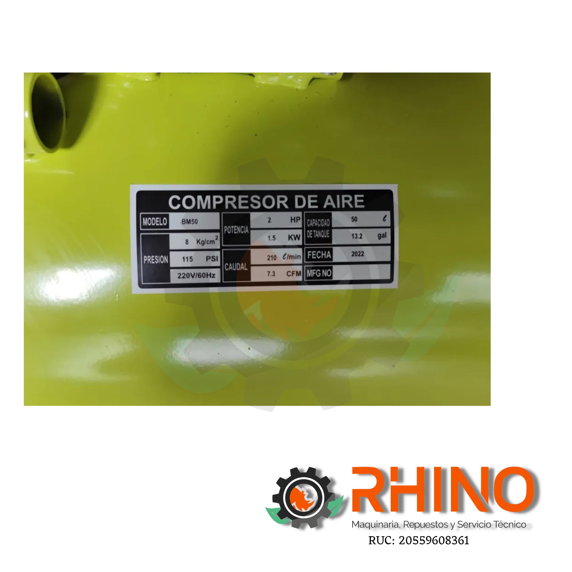 COMPRESORA DE AIRE - 50L BONHOEFFER BON-DDAC-50L - Imagen 2