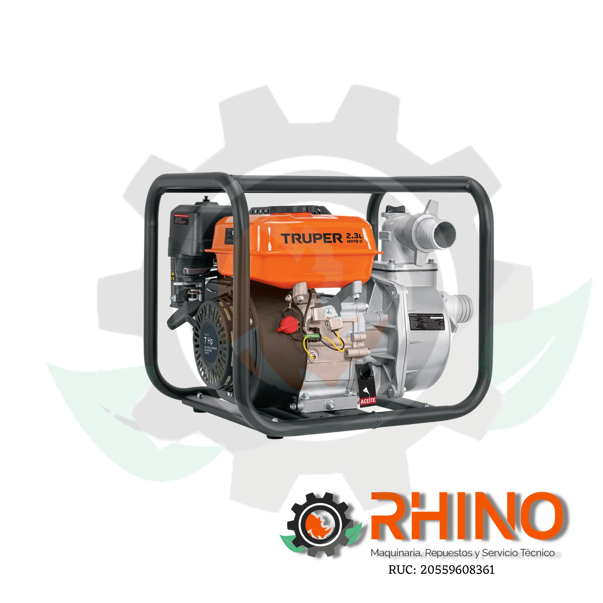MOTOBOMBA AUTOCEBANTE 2" x 2" A GASOLINA 7 HP TRUPER MOTB-2 17116
