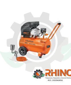 COMBO DE COMPRESORA DE 50 L COM MANGUERA Y PISTOLA PARA PINTAR TRUPER COMP-KIT50-260 101744