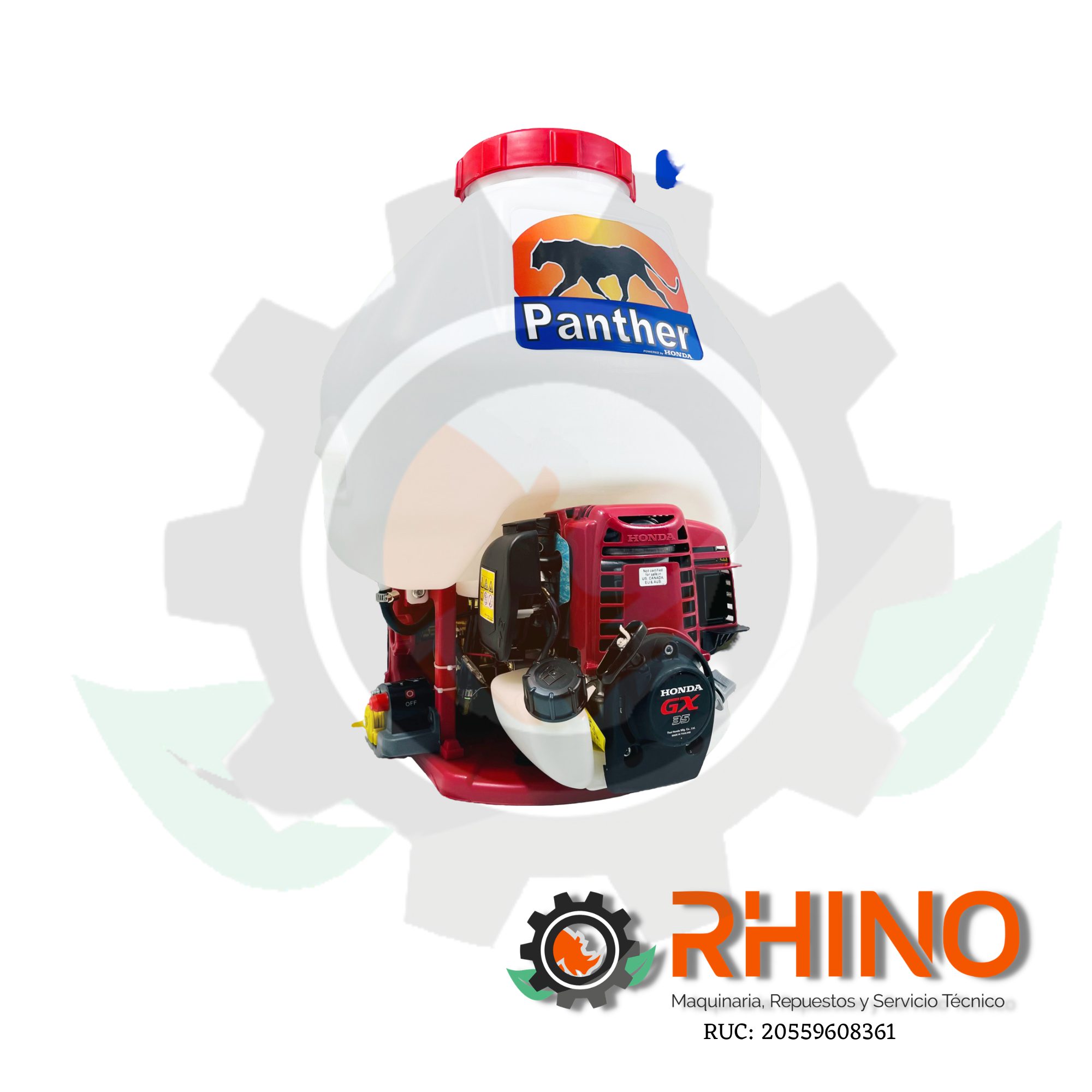 MOTOPULVERIZADOR 25 LITROS PANTHER 3WZ-25 MOTOR HONDA 1 HP GX35