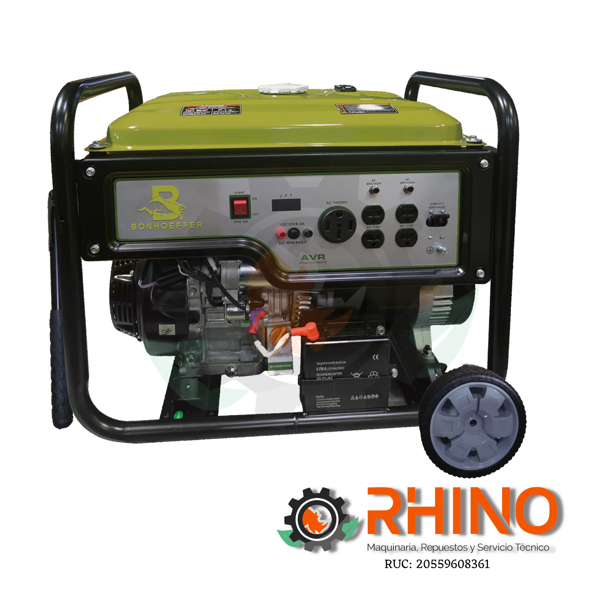 GENERADOR 9.0 KW MONOF. BONHOEFFER BON-P-GG- 9,0KW GASOLINERO