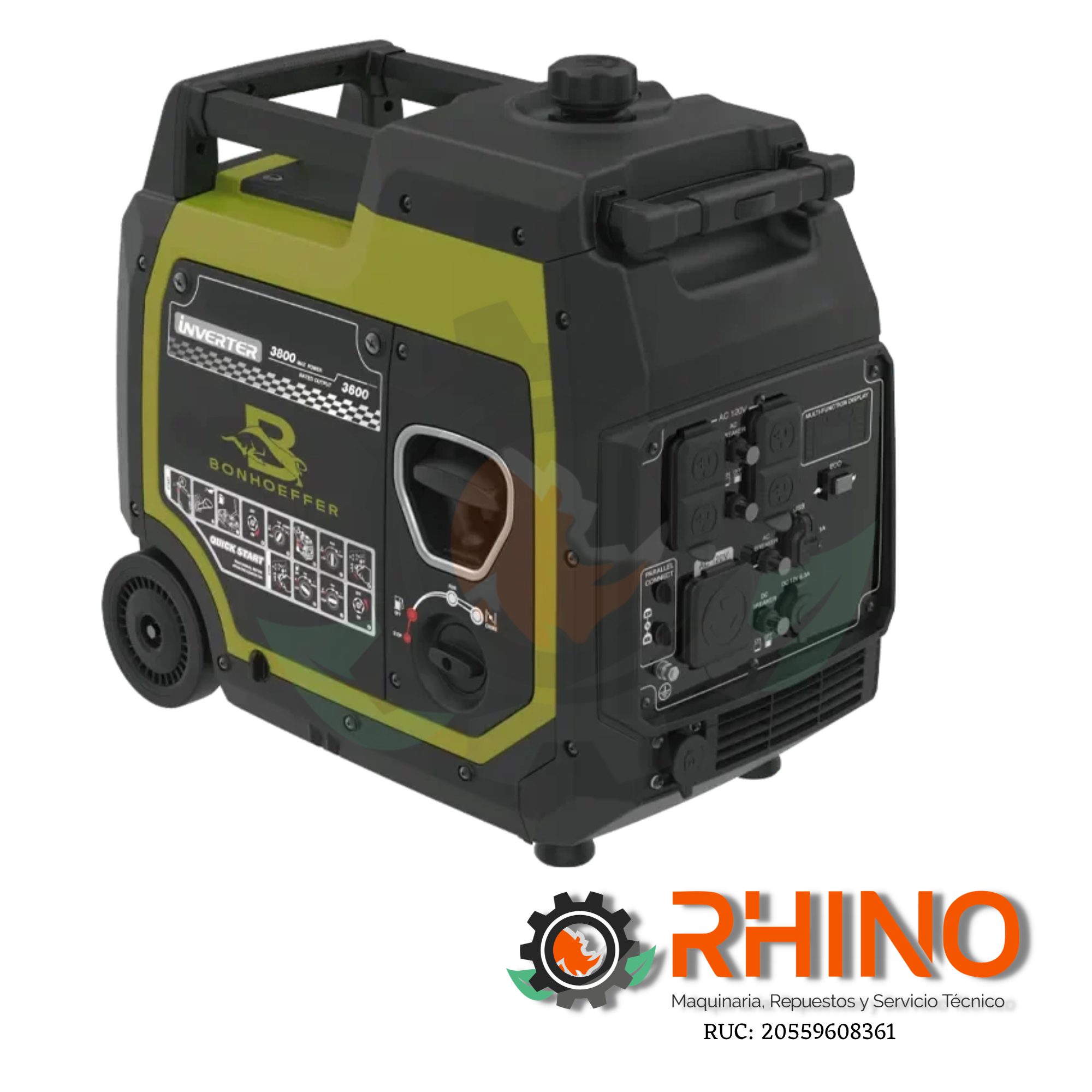GENERADOR DE 7.5 HP INVERTER BONHOEFFER BON-P-GI-3.8KW A GASOLINA
