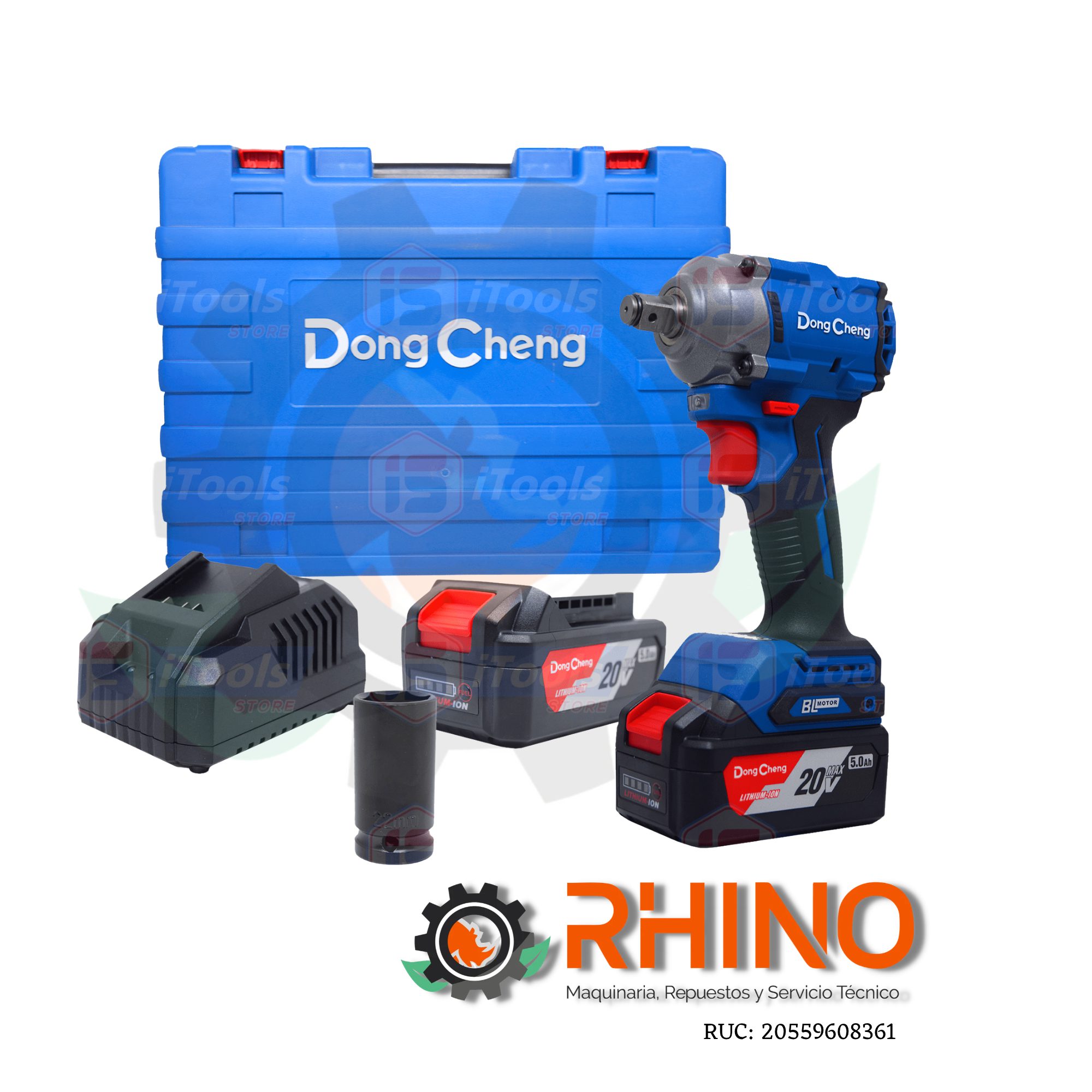 LLAVE DE IMPACTO INALĂMBRICO ENCASTRE 1/2" DONG CHENG DCPB358FK