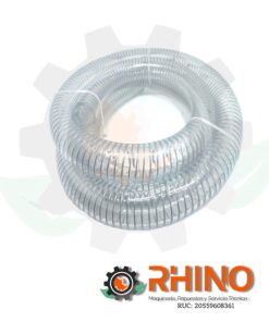 MANGUERA ALIMENTARIA TRANSPARENTE C/ALAMBRE 1 1/2" RLL X50 M