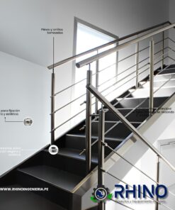 BARANDA DE ESCALERAS CON CORTE