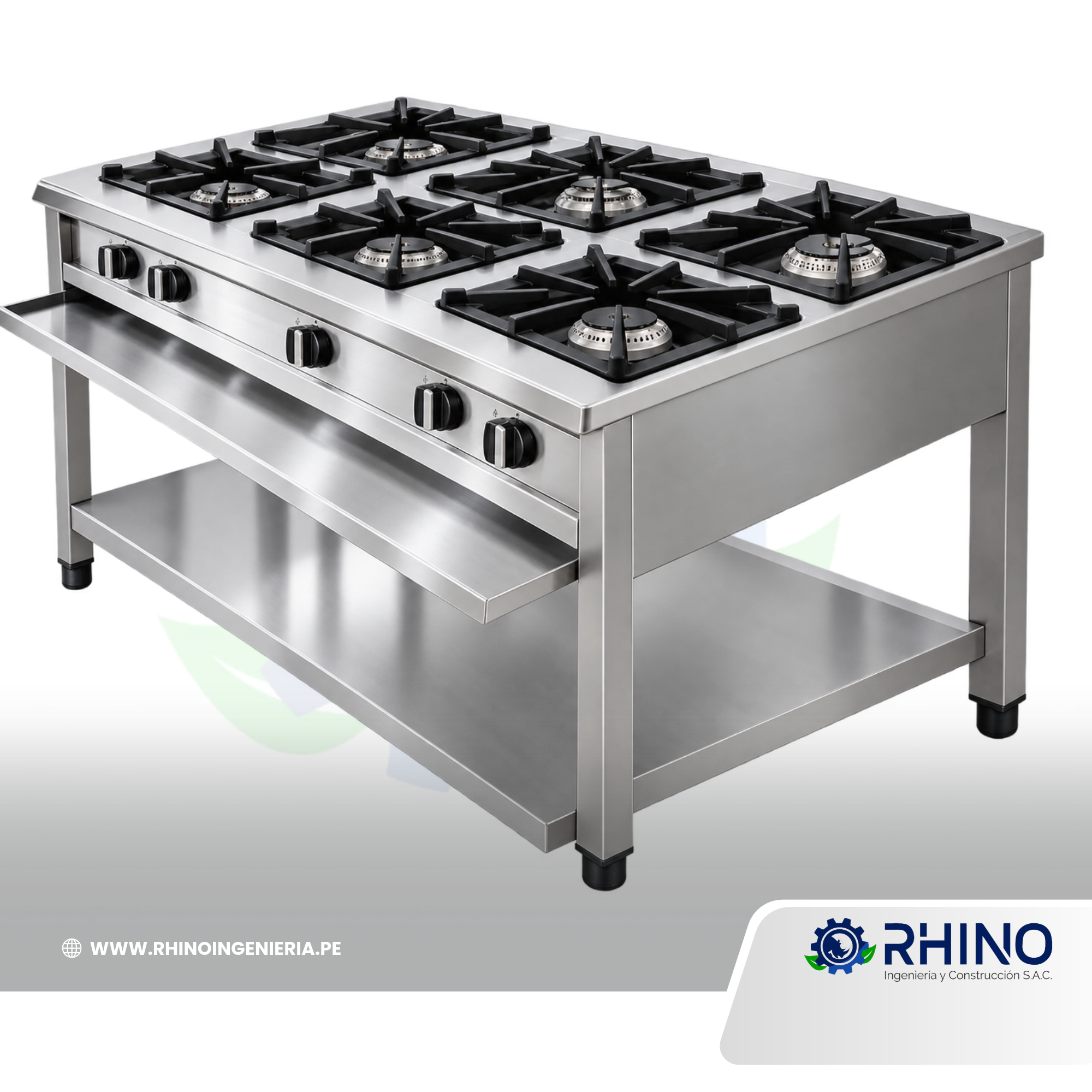 COCINA DE 06 HORNILLA DE ACERO INOXIDABLE MICHELL CI6H-304