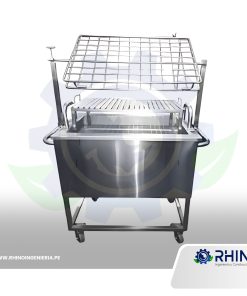 CAJA CHINA CON PARRILLA Y CHANCO AL PALO DE ACERO INOXIDABLE MICHELL CCH-304PCHP