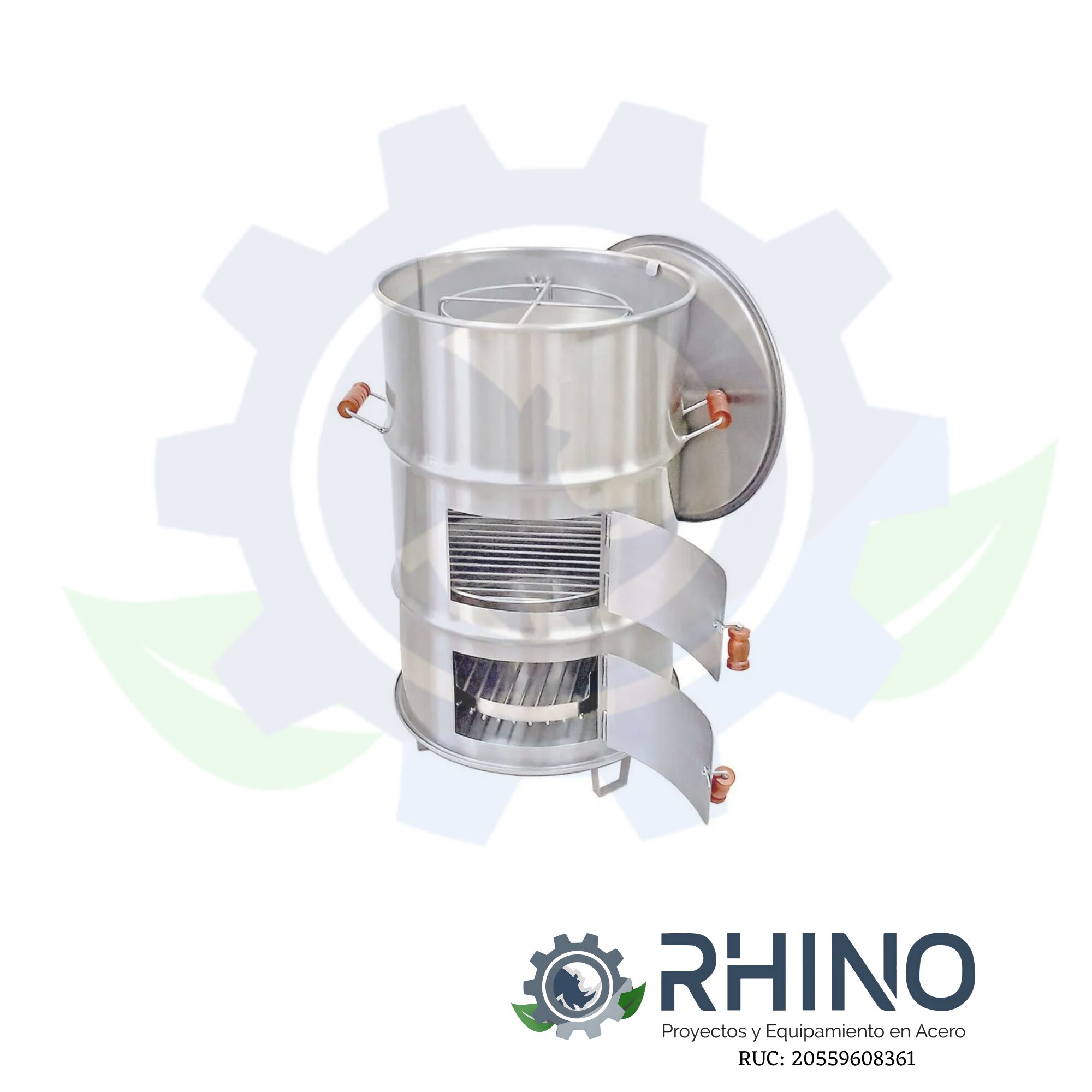 CILINDRO PARRILLERO ACERO INOXIDABLE