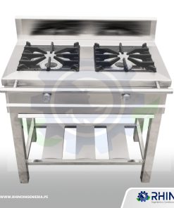 COCINA INDUSTRIAL DE DOS HORNILLAS DE ACERO INOXIDABLE MICHELL CI2H-304