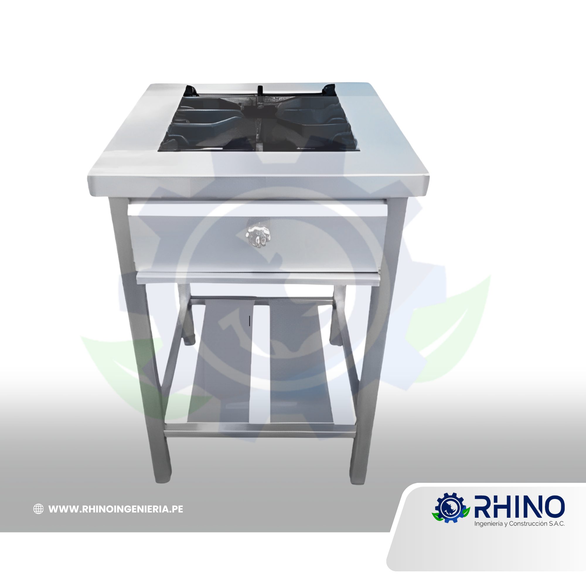 COCINA INDUSTRIAL DE UNA HORNILLA ACERO INOXIDABLE MICHELL CI1H-304