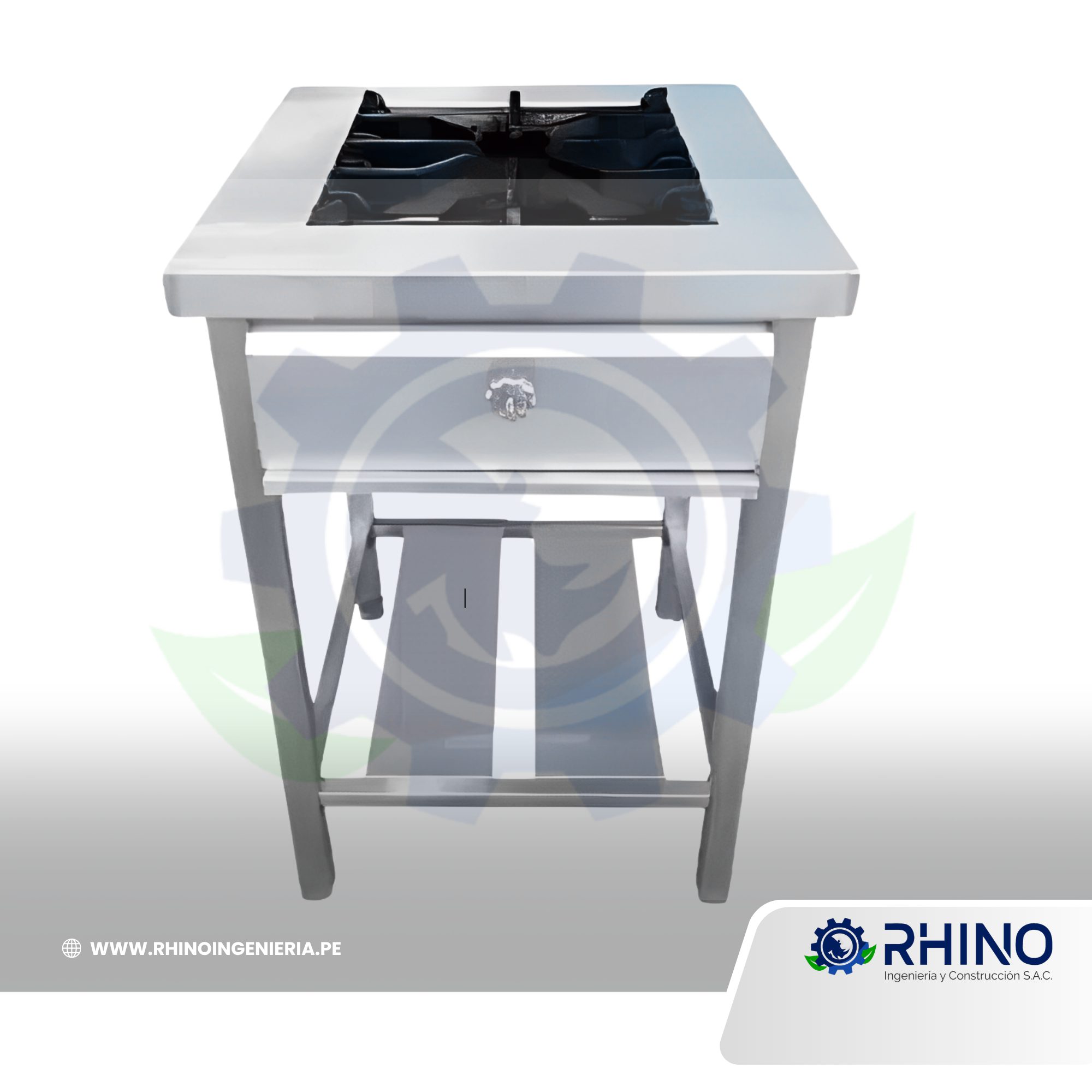 COCINA INDUSTRIAL DE UNA HORNILLA ACERO INOXIDABLE MICHELL Modelo CI1H-304