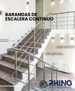 BARANDA DE ESCALERAS CON CONTINUO