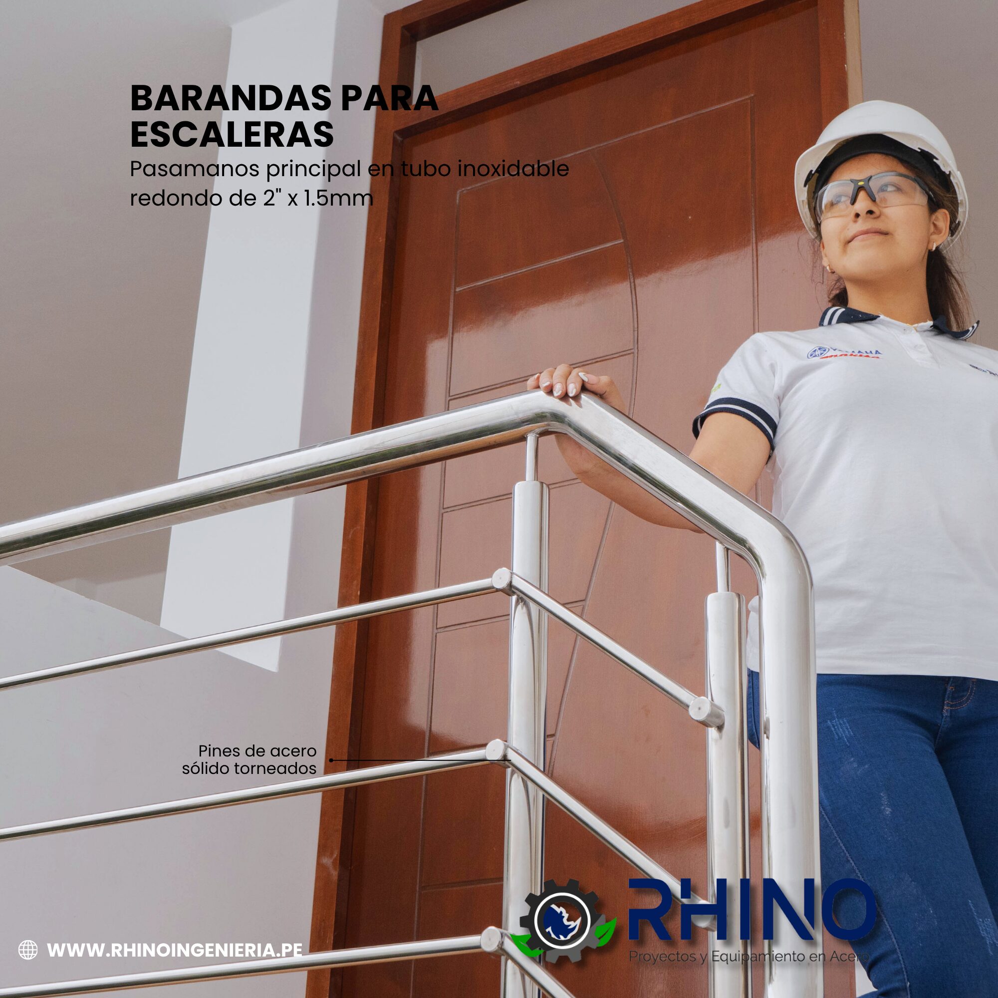BARANDAS DE ACERO INOXIDABLE PARA ESCALERA
