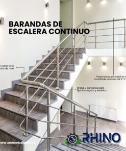 BARANDA DE ESCALERAS CON CONTINUO