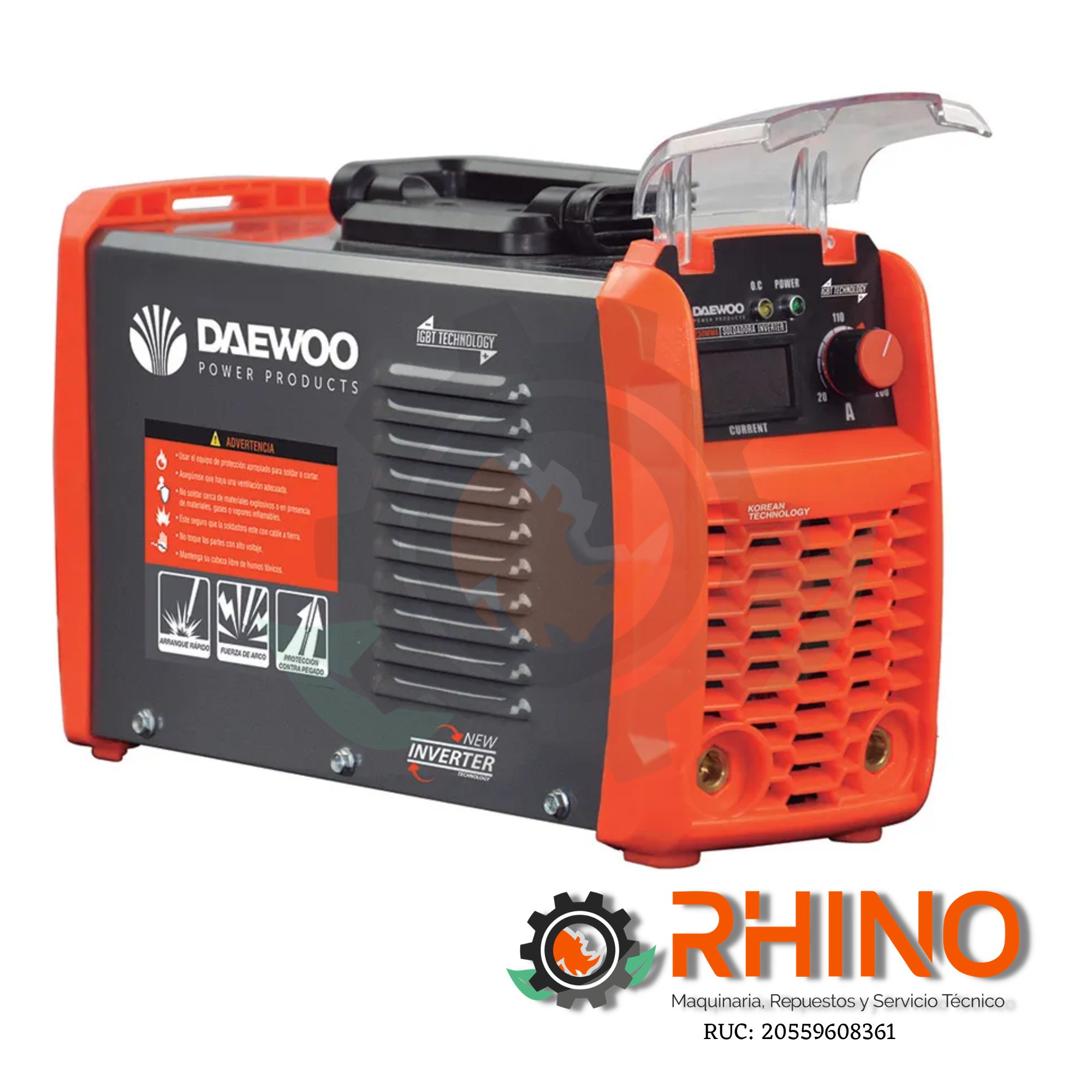 SOLDADORA INVERTER 9.5 kW DAEWOO DW250MMA