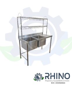 LAVADERO DE DOS POZAS CON ESCURRIDOR DE PLATOS