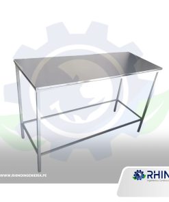 MESA DE TRABAJO EN ACERO INOXIDABLE 01 NIVEL MICHELL MT1N-304
