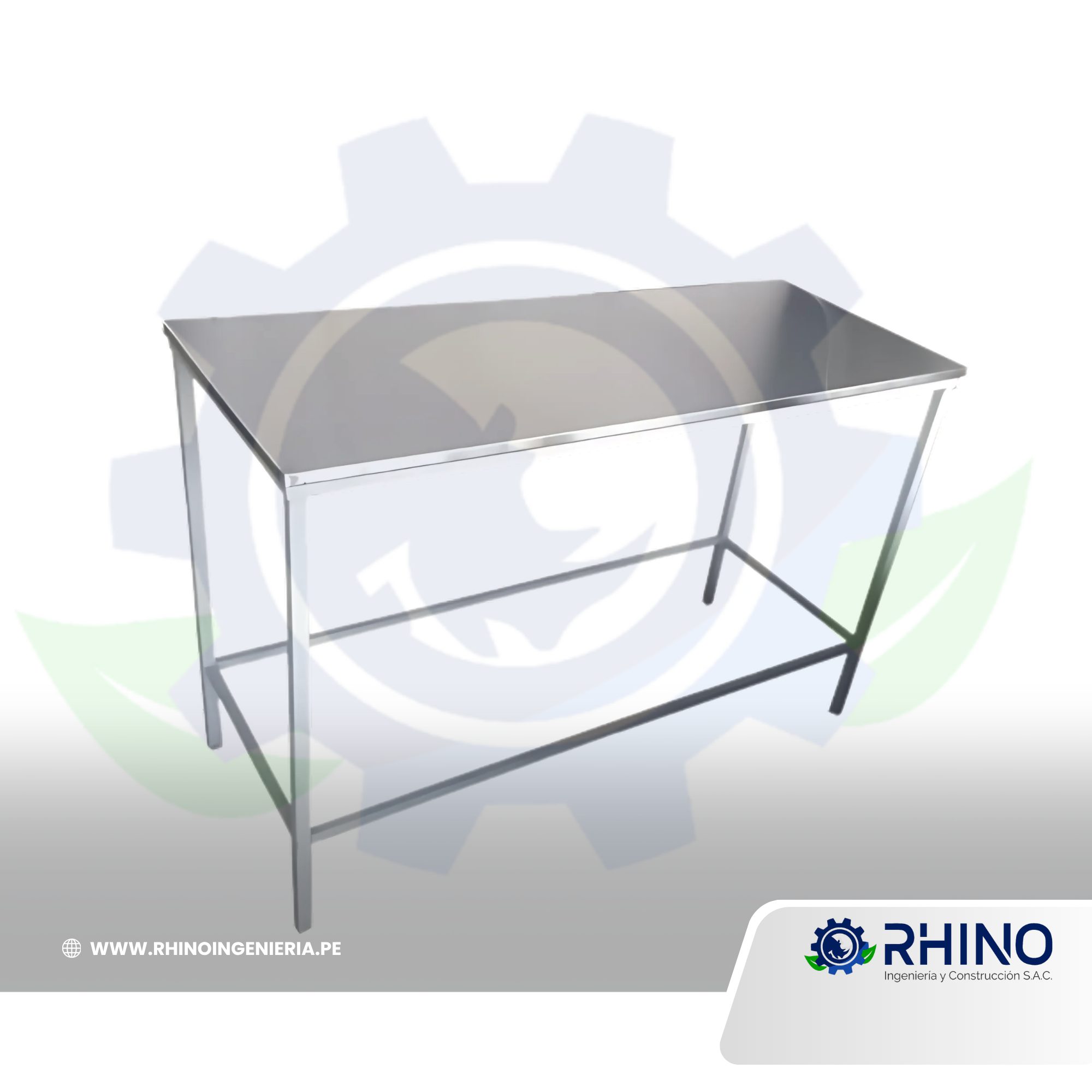 MESA DE TRABAJO EN ACERO INOXIDABLE 01 NIVEL MICHELL MT1N-304