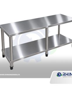 MESA DE TRABAJO EN ACERO INOXIDABLE 02 NIVEL MICHELL MT2N-304X