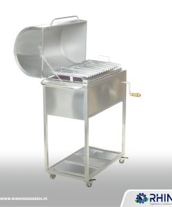 PARRILLA CON TAPA Y MANIJA FRONTAL DE ACERO INOXIDABLE MICHELL PT - 304MF