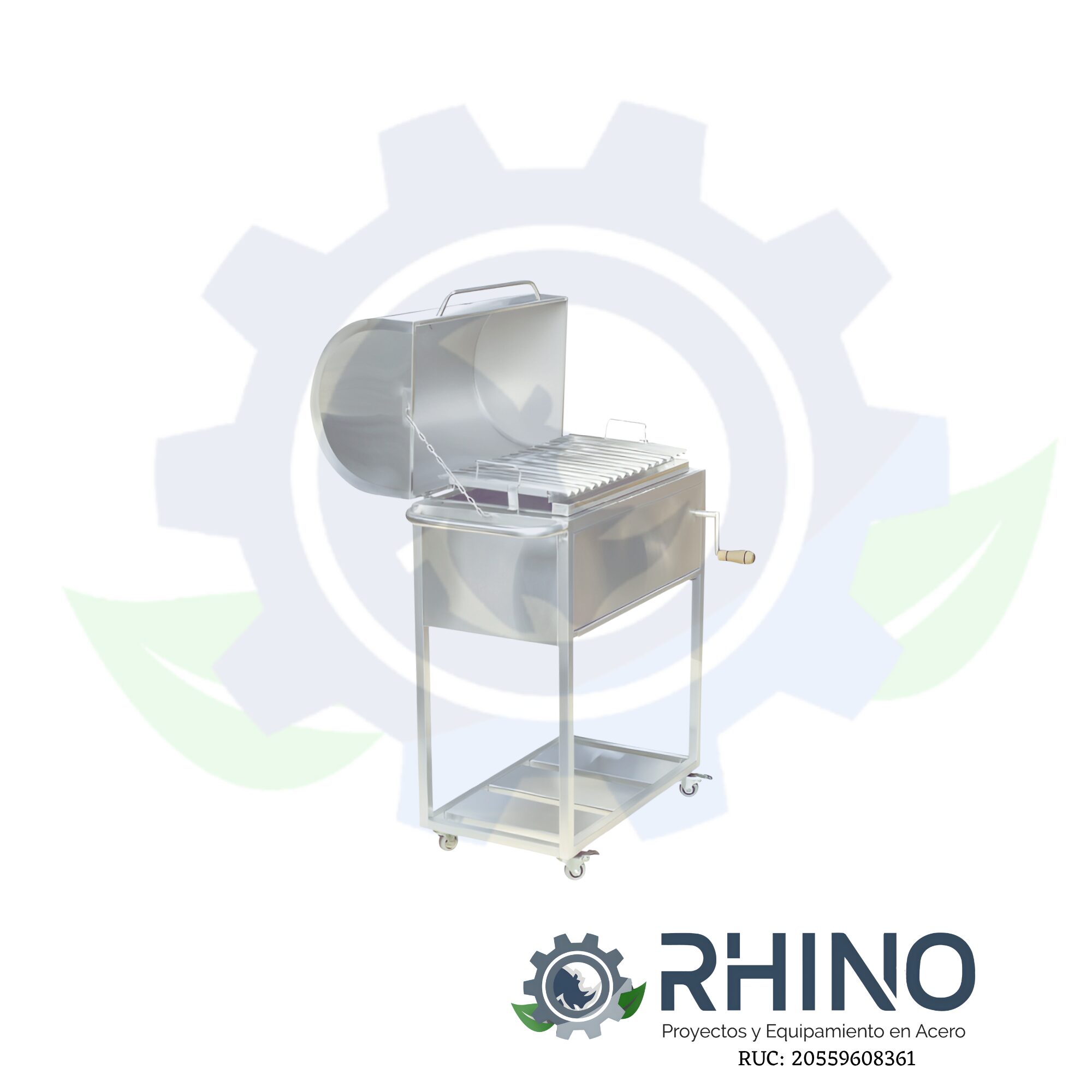 PARRILLA CON TAPA Y MANIJA FRONTAL