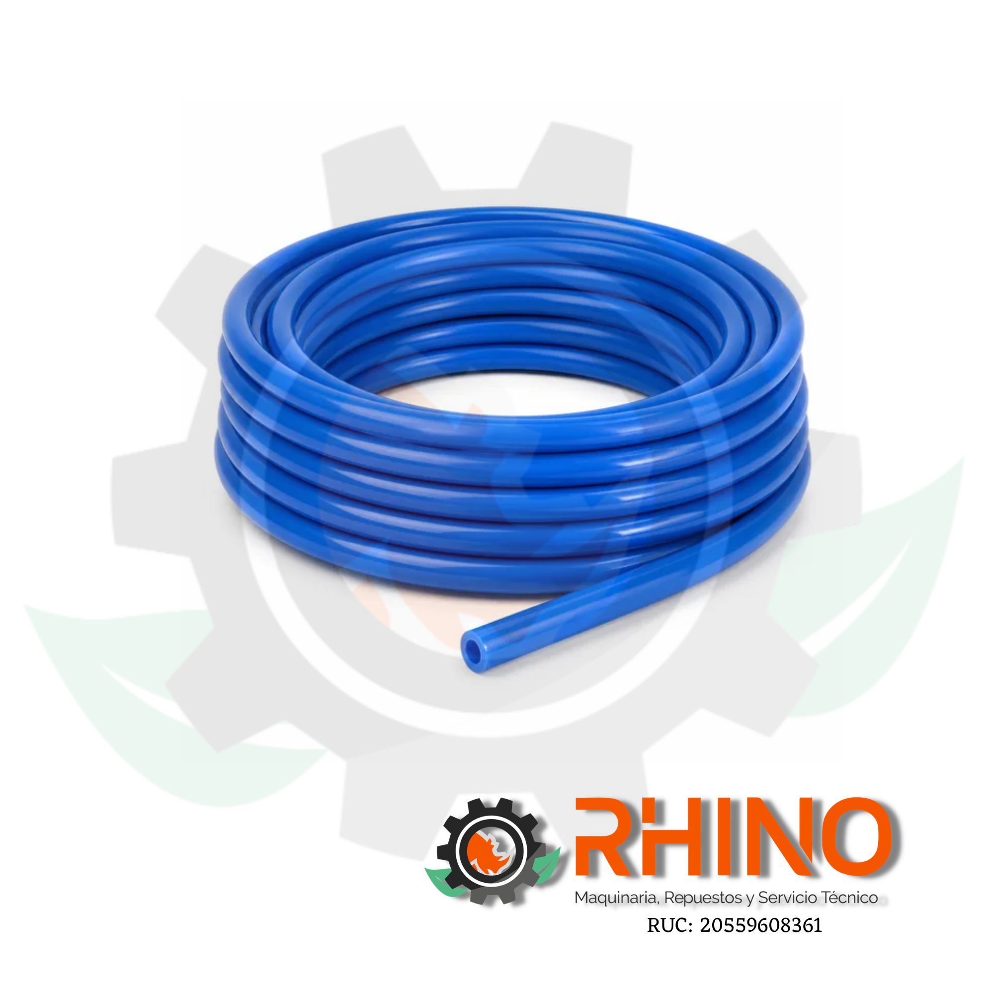 MANGUERA POLIURETANO AZUL 12 MM x 8 MM x100MTS