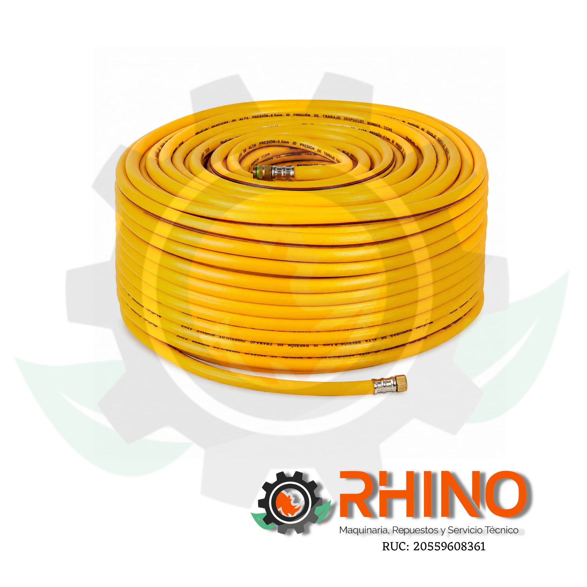 MANGUERA FUMIGACIÓN 3/8" 9.5 MM AMARILLA 900 PSI x100 M