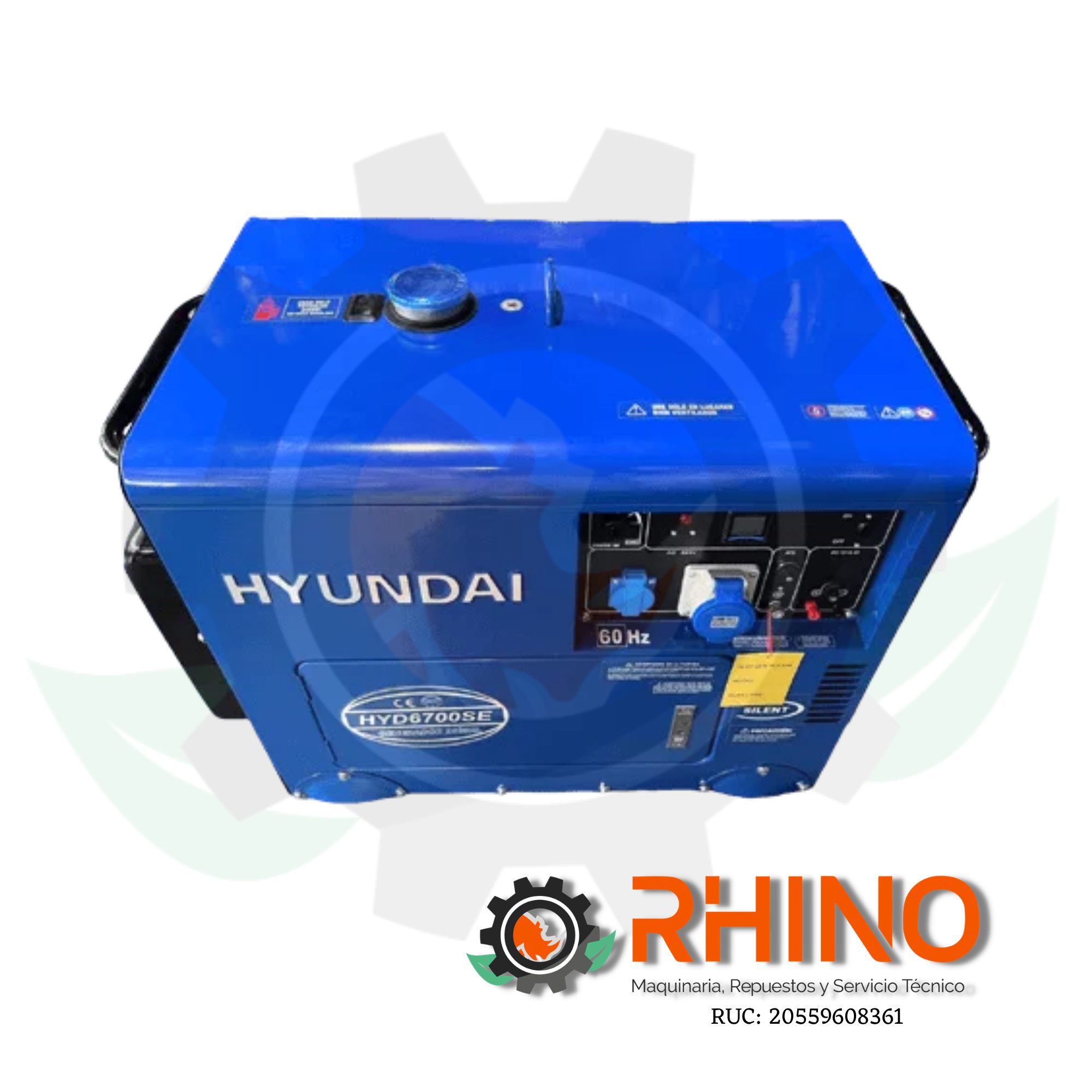 GENERADOR PETROLERO ENCAPSULADO 220V 5 KVA HYUNDAI T2.HYD6700SE