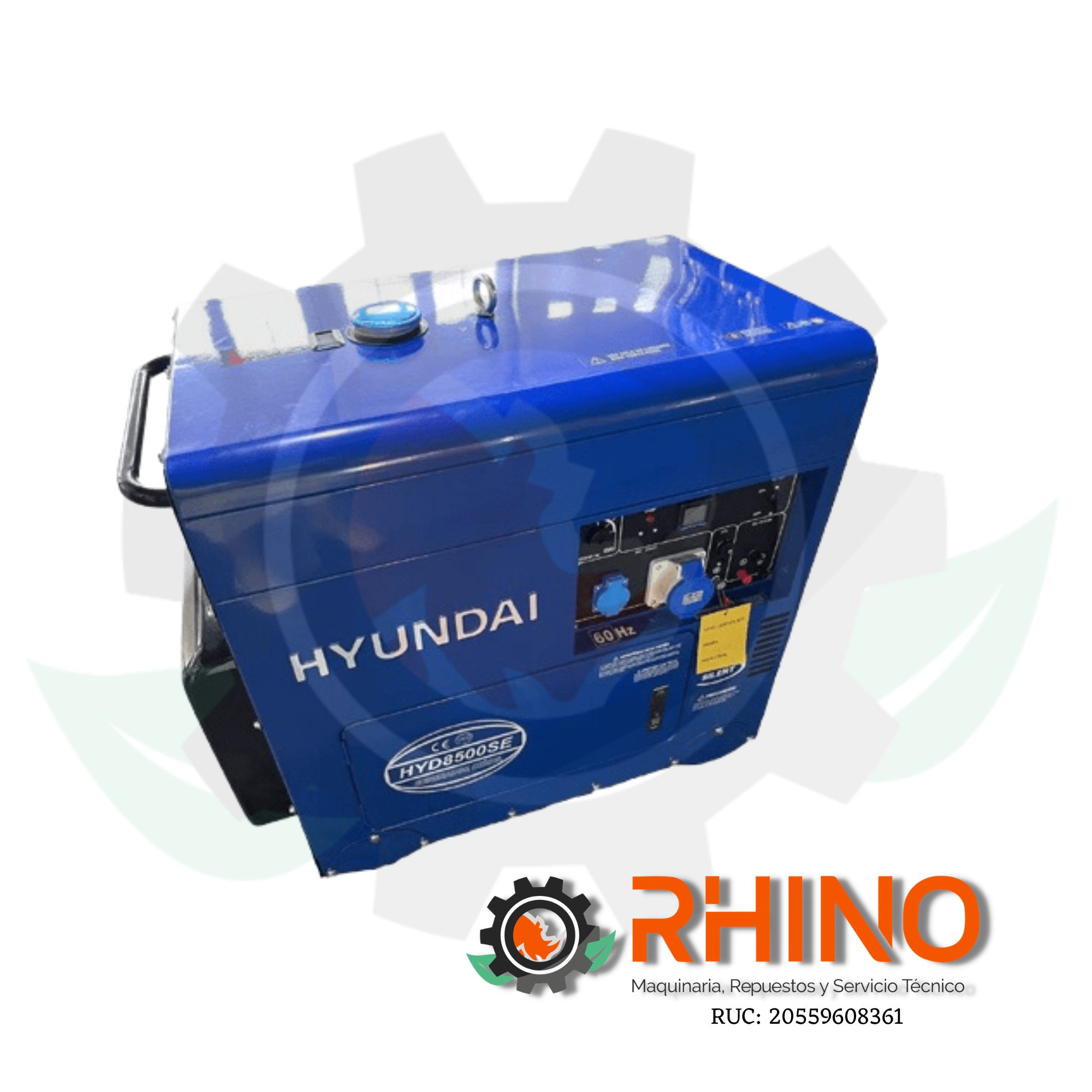 GENERADOR PETROLERO ENCAPSULADO 220V 6.5 KVA HYUNDAI T2.HYD8500SE