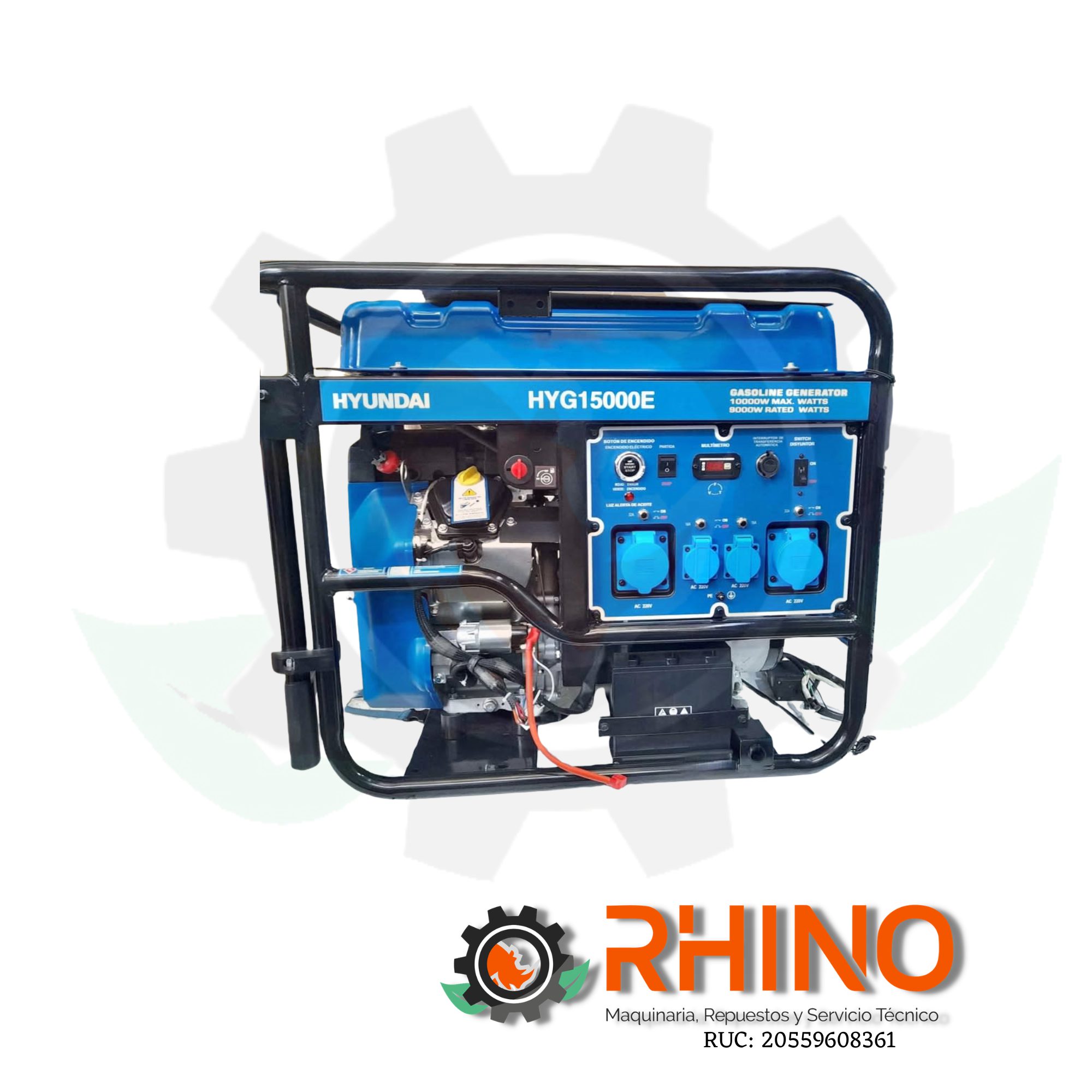 GENERADOR GASOLINERO 9000W HYUNDAI T2.HYG15000E