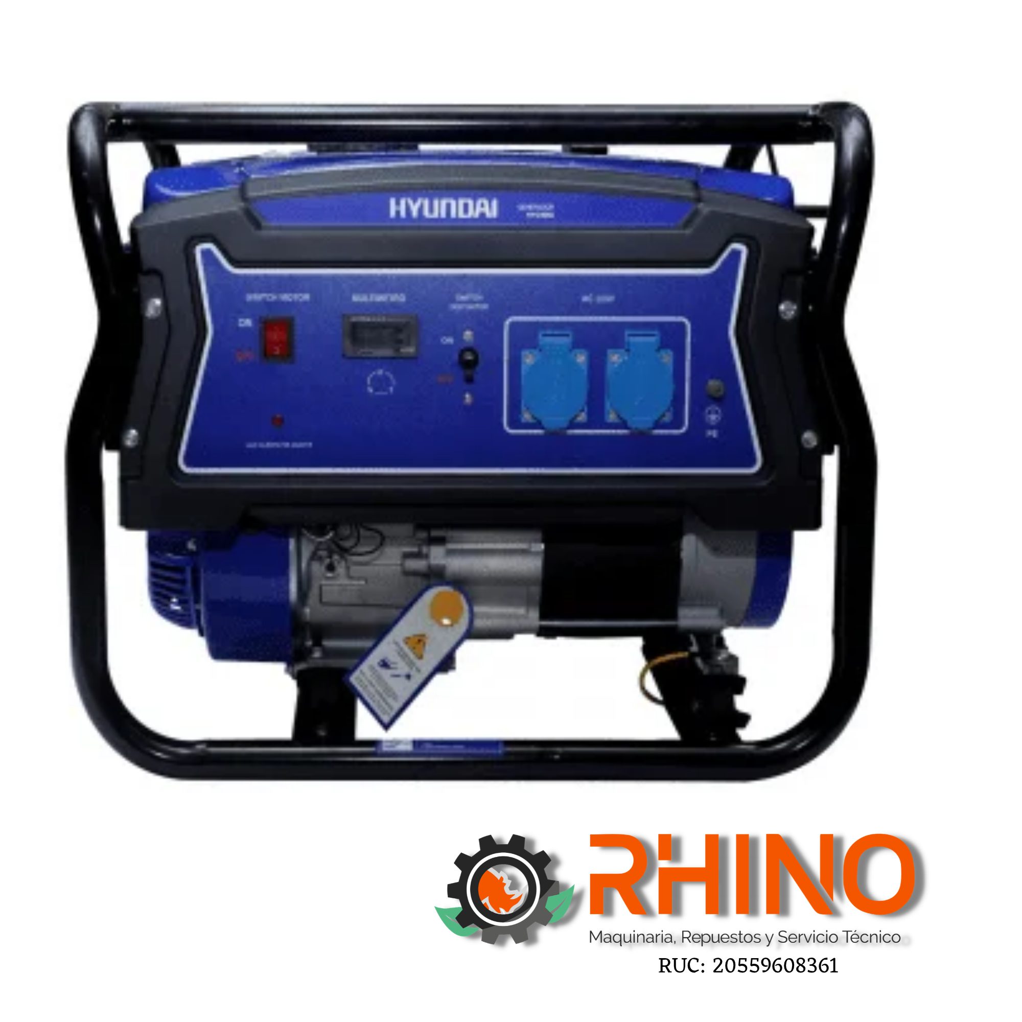GENERADOR 3KW HYUNDAI T2.HYG4050E GASOLINERO - Imagen 2