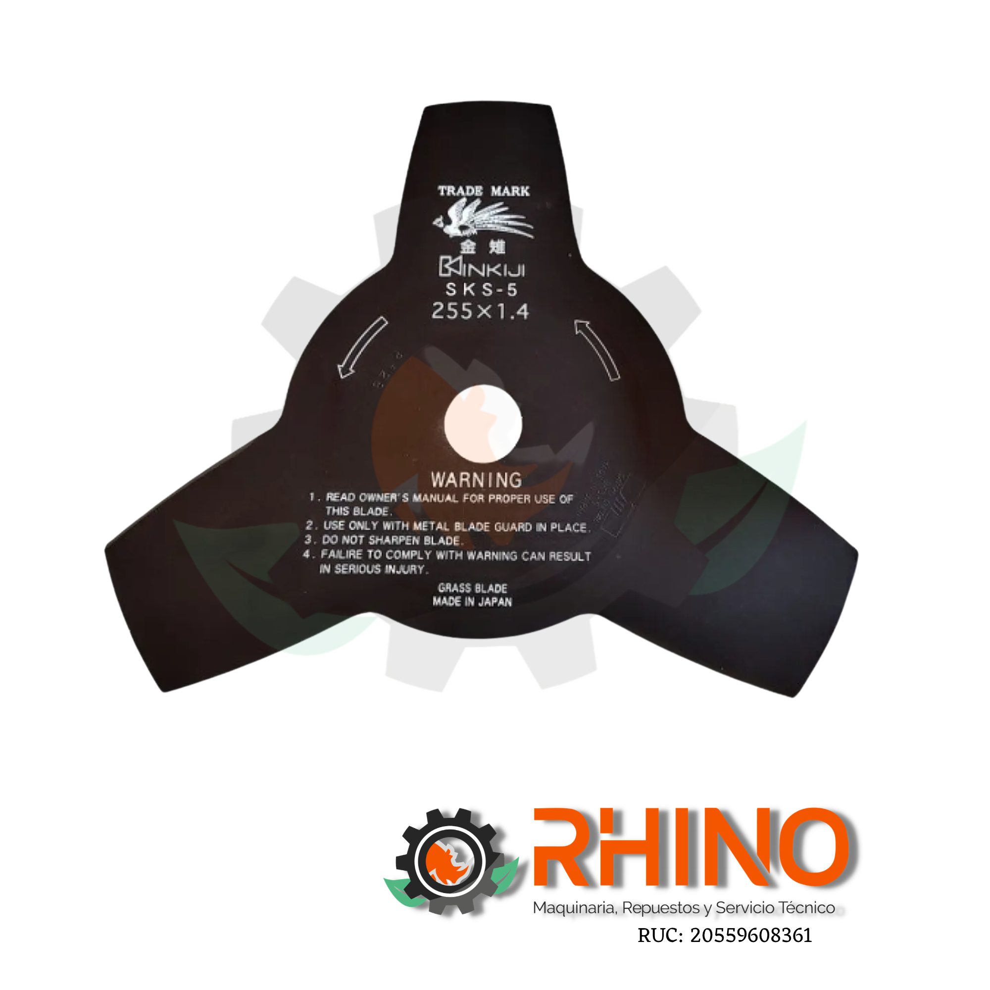 CUCHILLA DE CORTE 3 PUNTAS HONDA 72511VK9L01 DE DESBRONZADORAS HONDA UMK435T y UMK450T
